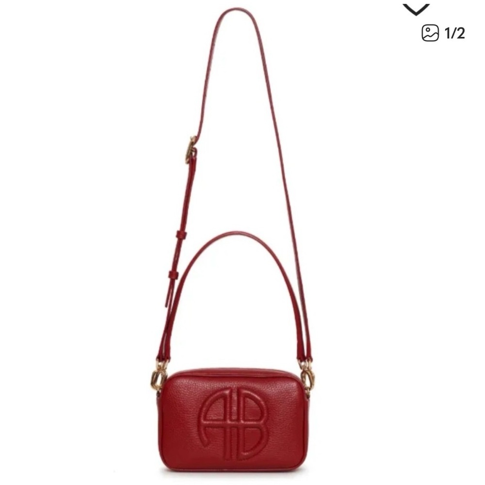Brand New Anine Bing Elegant Red Leather Crossbody Bag (Lili bag)